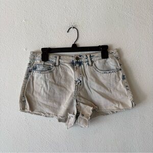Empyre Acid Wash Denim Cutoff Shorts Size 11 Distressed Raw Hem‎ Festival Y2K